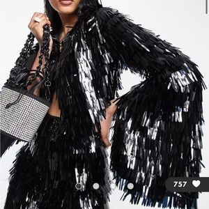 ASOS Shard Black Sequin Jacket